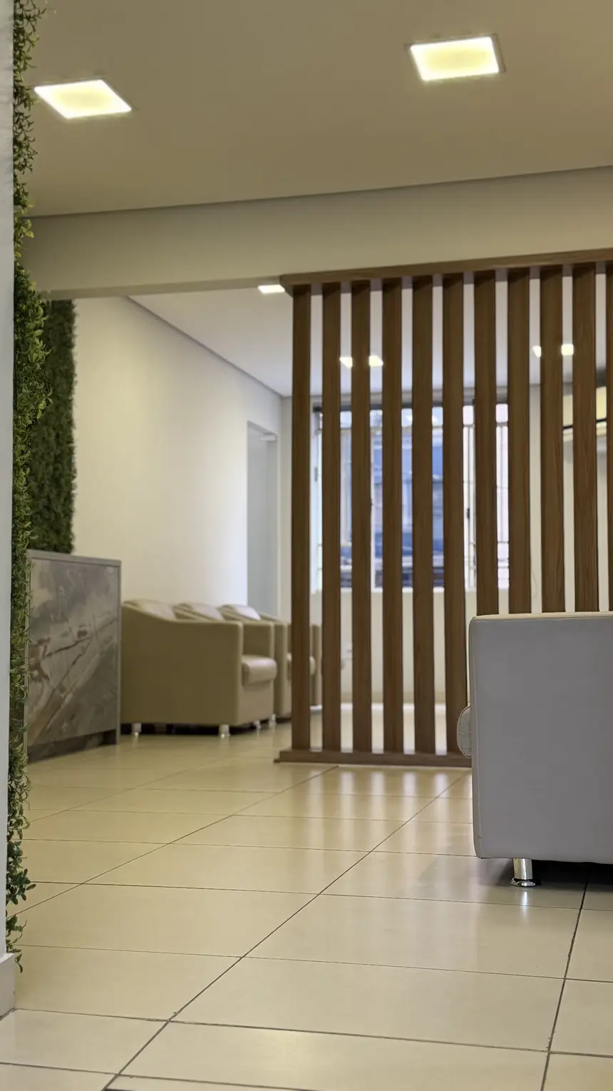 Recepção da Clínica Dentária União em Porto União